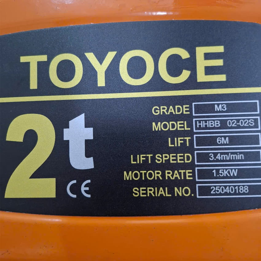 palang xích điện 2 tấn Toyoce cố định