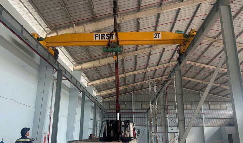 xử lý rung lắc cầu trục
